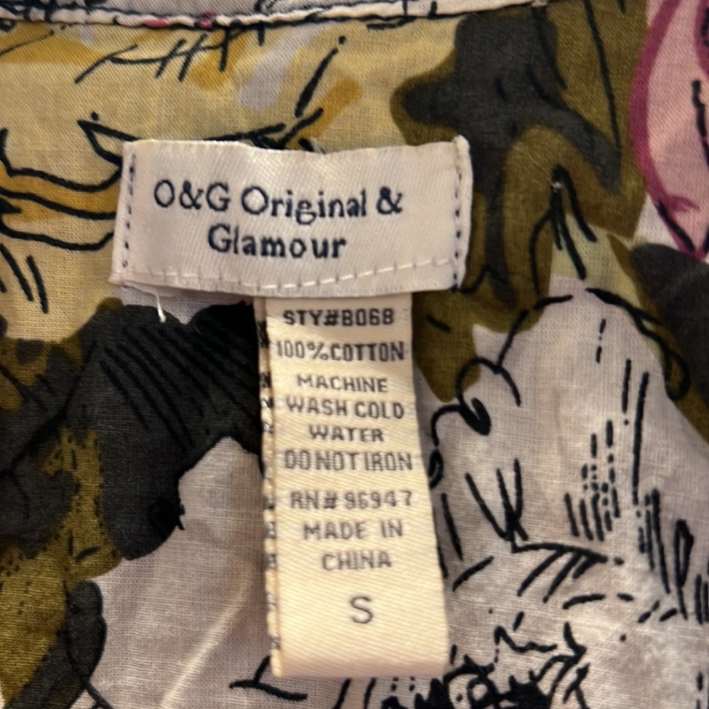 Blue Collared Floral Snap Button Down - image 8